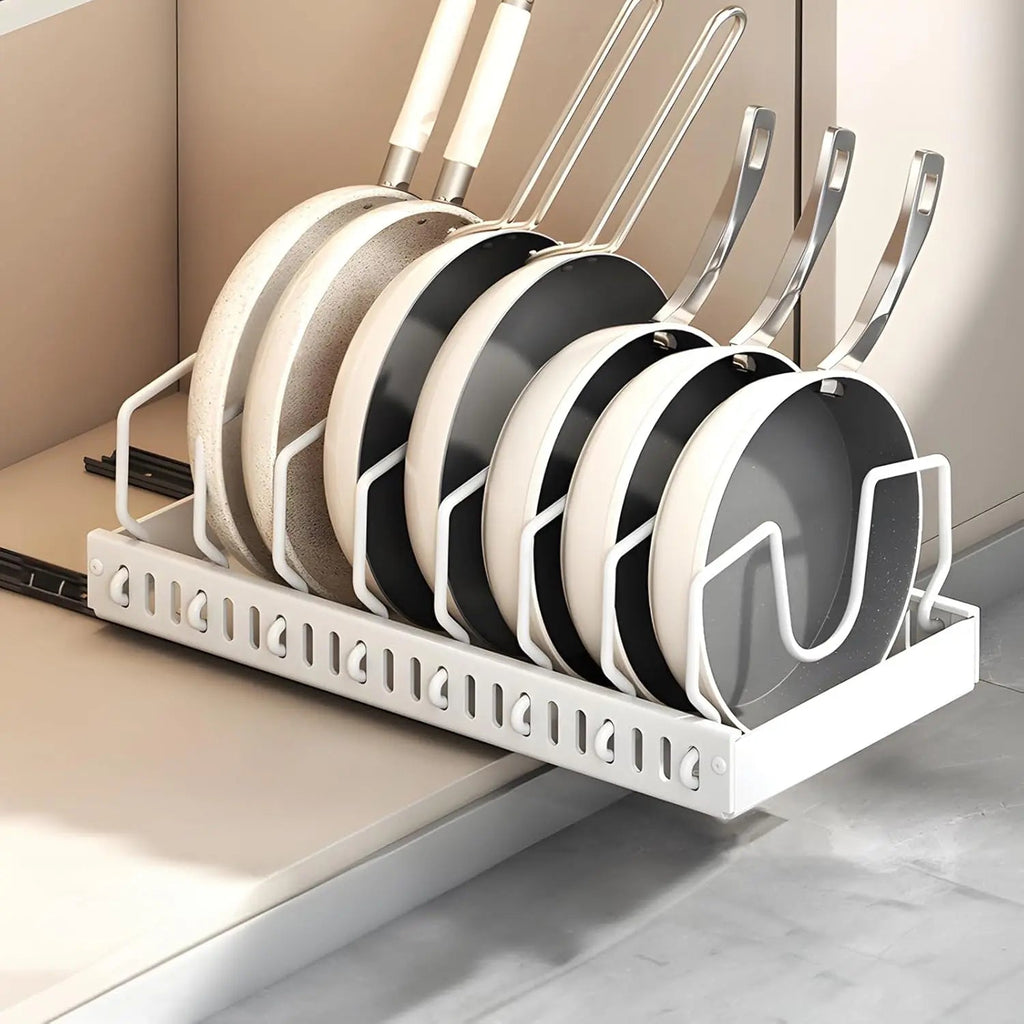 Pull-Out Cabinet Organizer - Space-Saving Design for Efficient Kitchen Storage 0