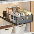 Pull-Out Kitchen Organizer – Durable Metallic Steel Pantry Storage Rack for Easy Access and Efficient Pantry Organization 7