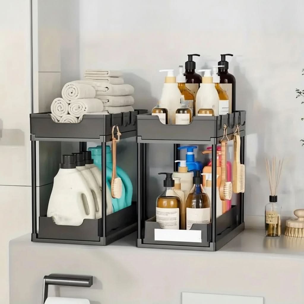 Pull-Out Sliding Rack Organizer - Efficient Kitchen & Pantry Organization 5