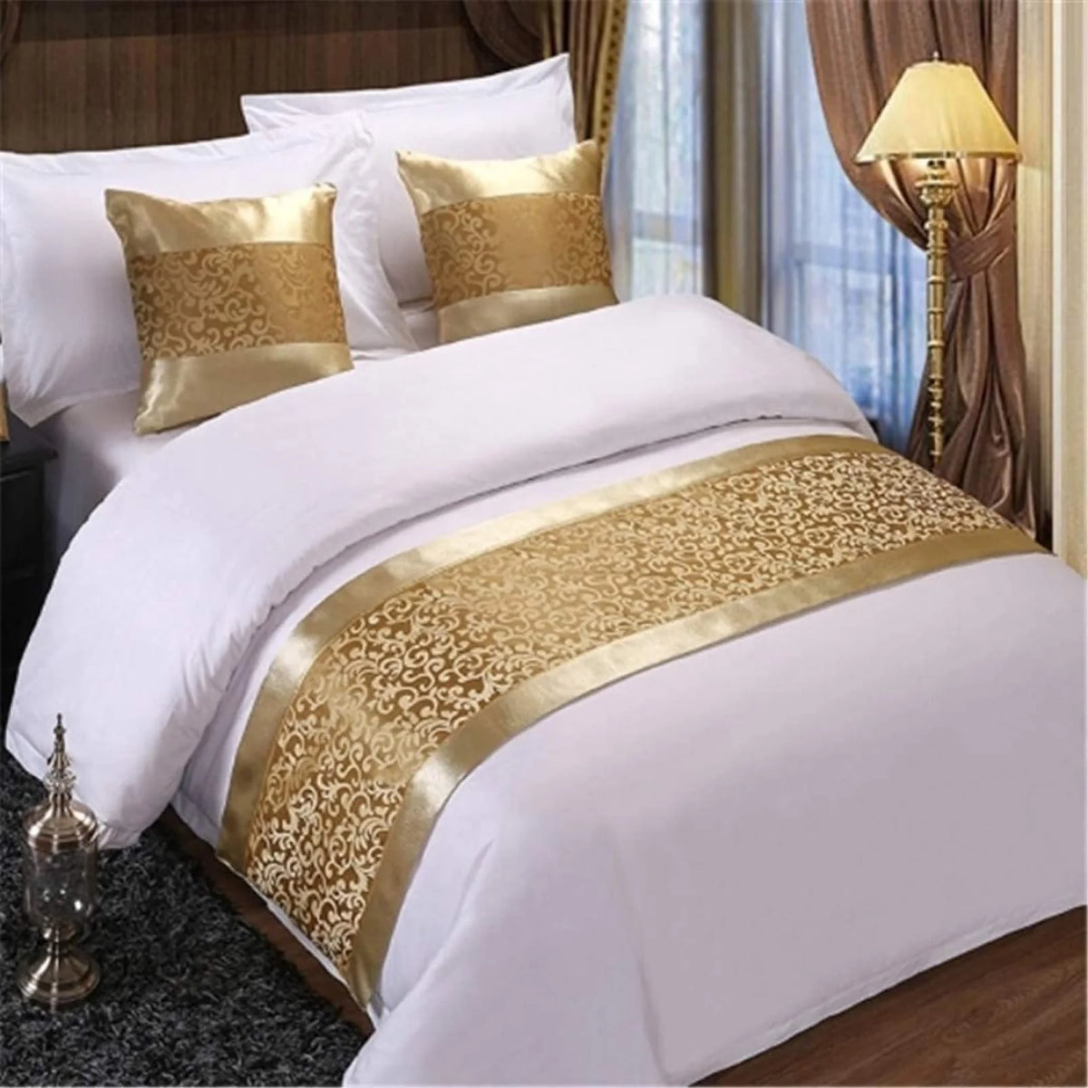 Queen Size Bed Runner in Soft Polyester Cotton Blend – Decorative Bed Scarf for Elegant Bedroom Accent 3
