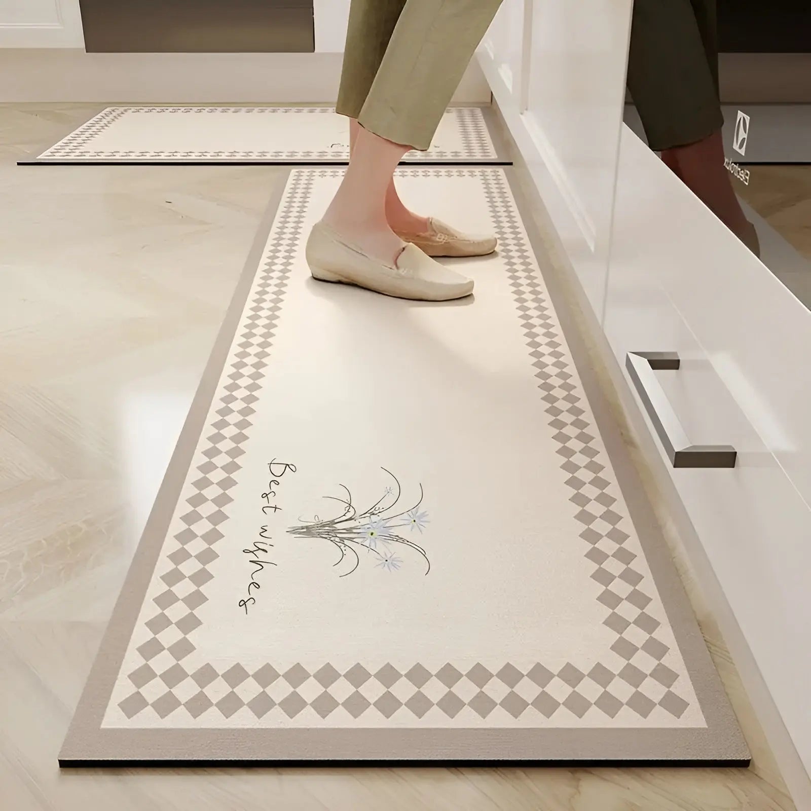 Quick-Dry Non-Slip Kitchen Mat - Anti-Fatigue Cushioned Comfort 1