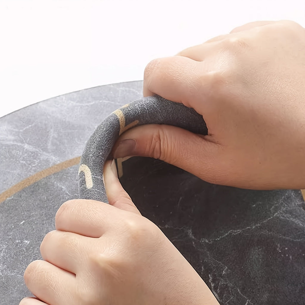 Quick-Drying Stone Bath Mat - Non-Slip, Stylish Geometric Design 2