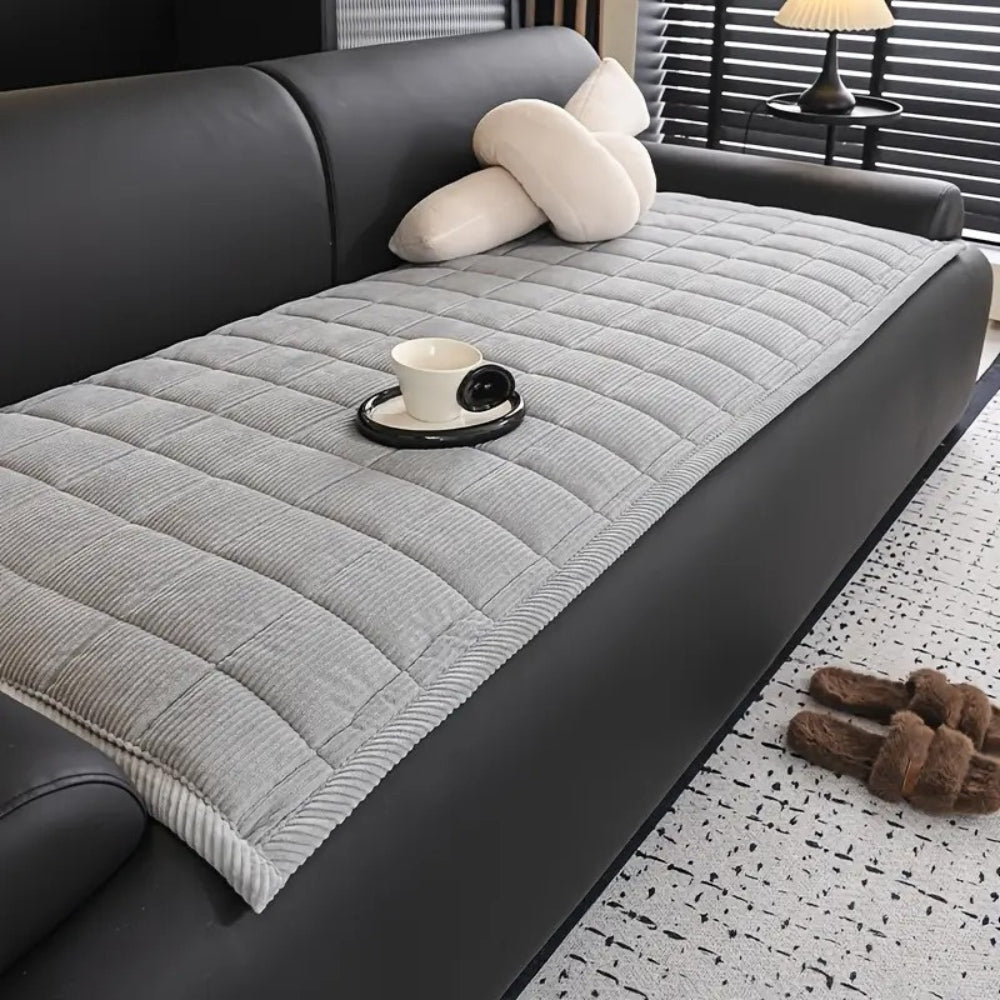 Quilted Couch Cover - Soft, Non-Slip Protection for Sofas & Dogs 4
