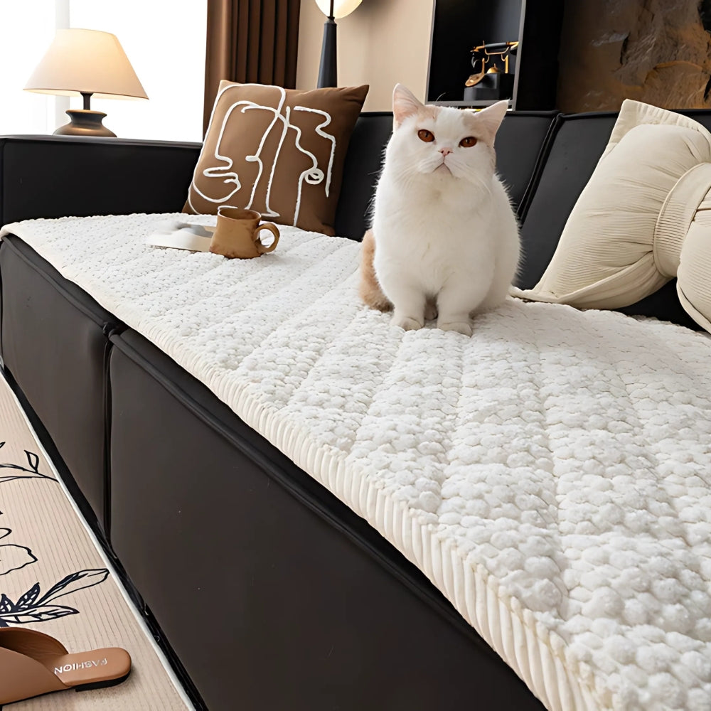 Quilted Sofa Cover - Pet Hair Protection & Stylish Comfort 0
