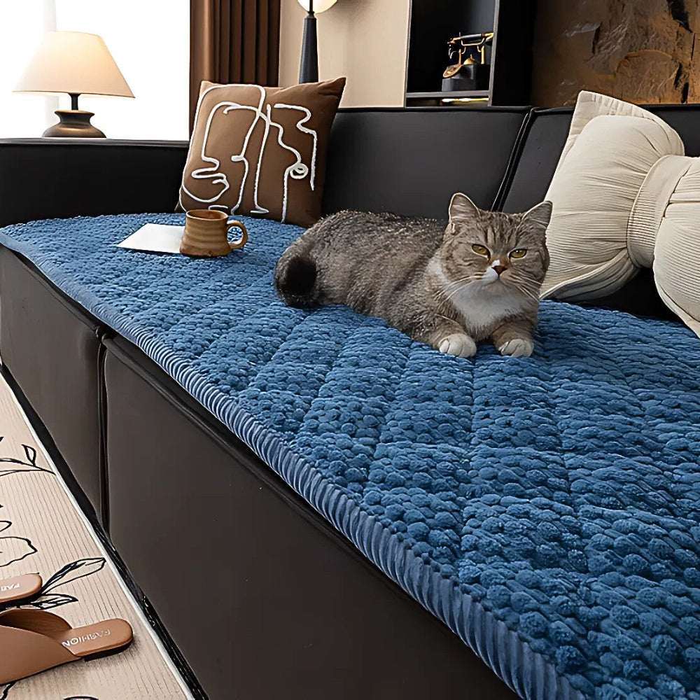 Quilted Sofa Cover - Pet Hair Protection & Stylish Comfort 1
