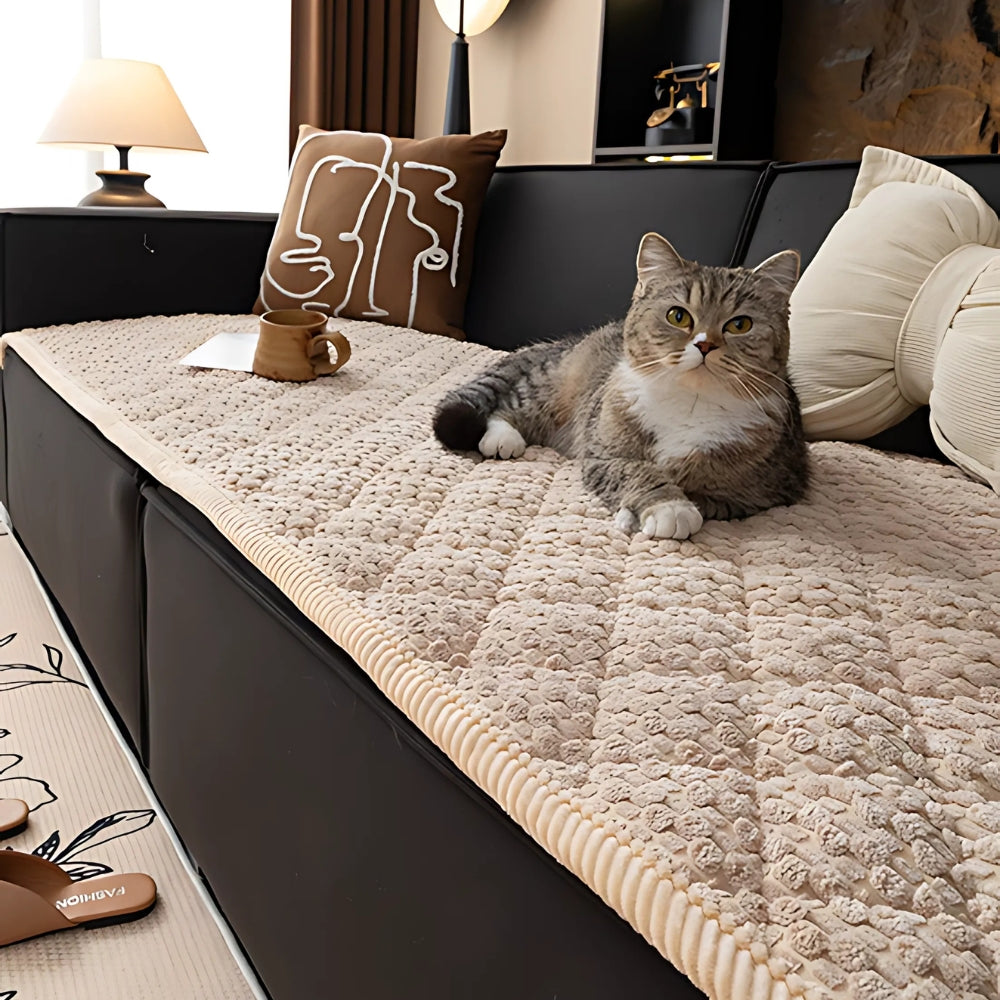 Quilted Sofa Cover - Pet Hair Protection & Stylish Comfort 2