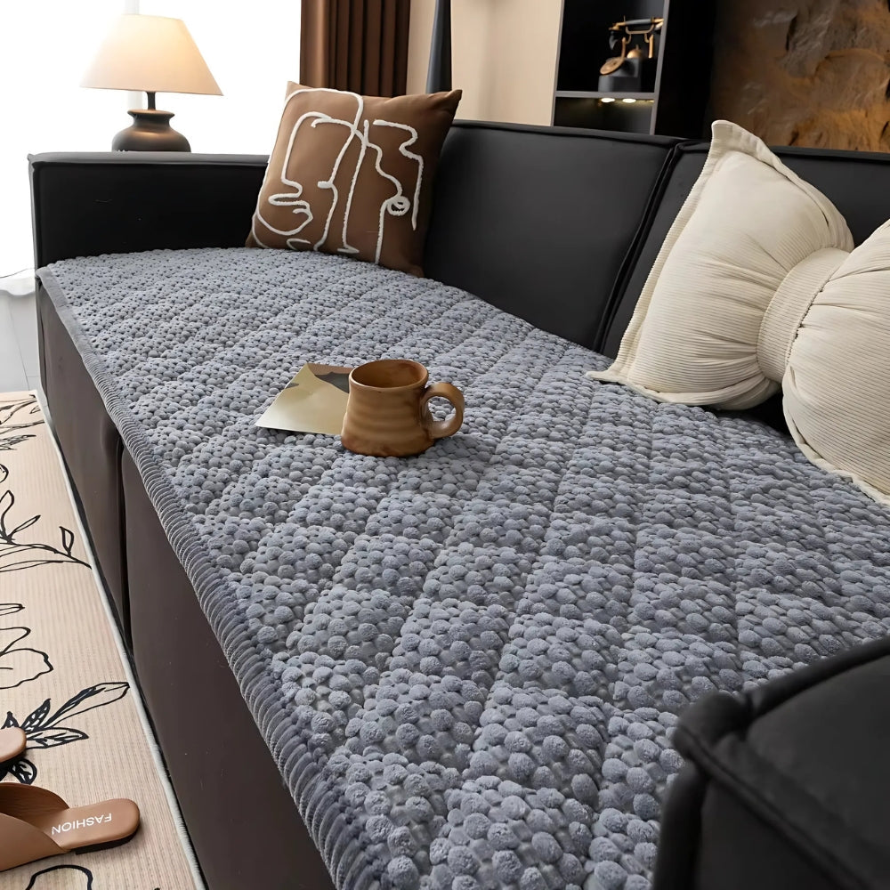 Quilted Sofa Cover - Pet Hair Protection & Stylish Comfort 3