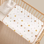 Quilted Waterproof Crib Mattress Protector - Breathable, Silent Fit 0