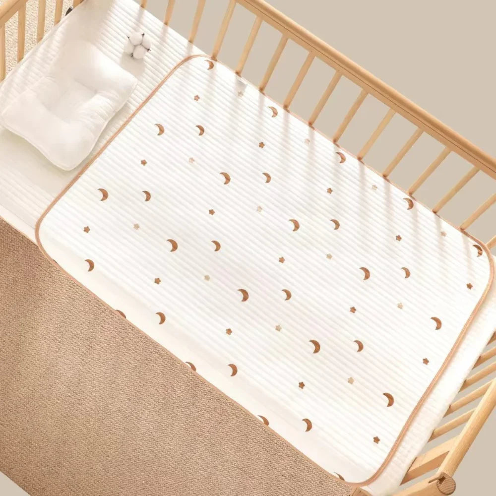 Quilted Waterproof Crib Mattress Protector - Breathable, Silent Fit 2