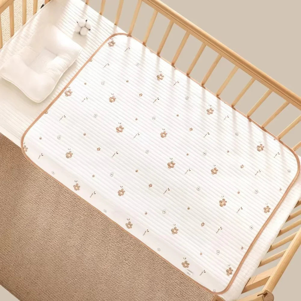 Quilted Waterproof Crib Mattress Protector - Breathable, Silent Fit 3