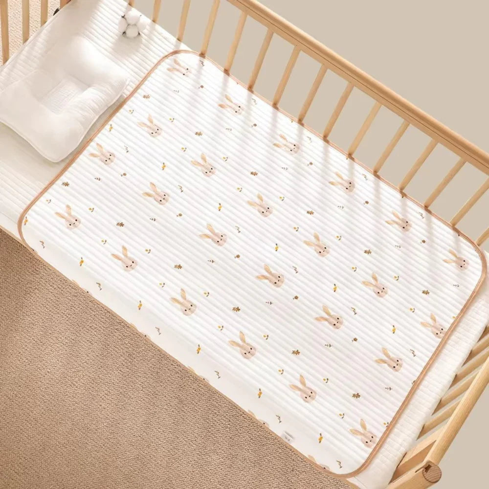 Quilted Waterproof Crib Mattress Protector - Breathable, Silent Fit 4