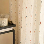 Rainbow Tulle Curtain - Semi-Sheer, Embroidered Design for Bright Spaces 3