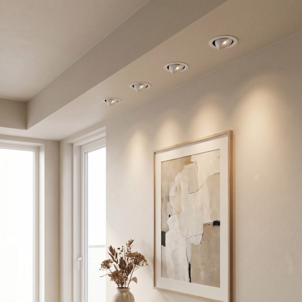 Recessed Can Lights - Adjustable 360° LED Spotlight, High-CRI 5W-12W 3