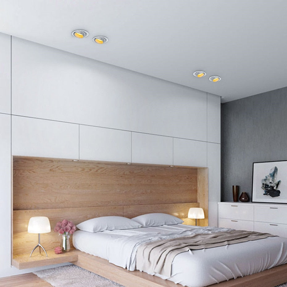 Recessed LED Downlight 5W 10W Dimmable Adjustable Beam Angle 15 45 60 Degrees 3