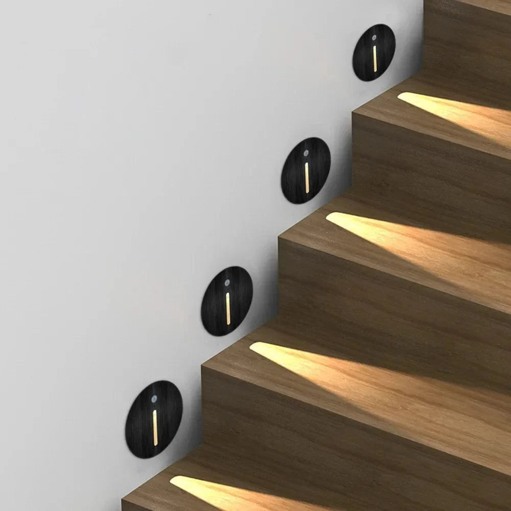 Recessed LED Wall Light for Stairwell – Modern Minimalist Design in Matte Black or White, Energy-Efficient Fixture 2