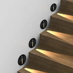 Recessed LED Wall Light for Stairwell – Modern Minimalist Design in Matte Black or White, Energy-Efficient Fixture 2