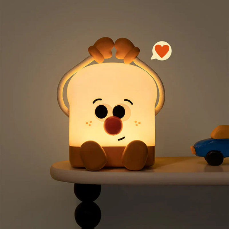 Rechargeable LED Night Light in Playful Toast Design – Warm Soothing Light for Kids' Rooms and Cozy Spaces 5