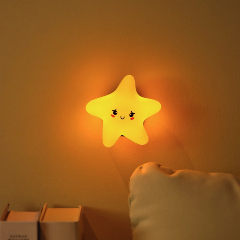Rechargeable Night Light in Moon, Star, and Cloud Designs – Soothing Glow for Bedrooms and Nurseries 0