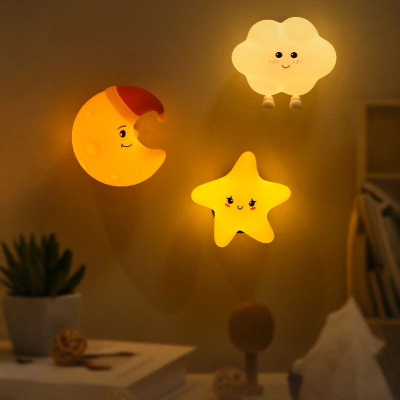Rechargeable Night Light in Moon, Star, and Cloud Designs – Soothing Glow for Bedrooms and Nurseries 4