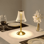 Rechargeable Table Lamp - Cordless Touch Dimming with Crystal Shade 6