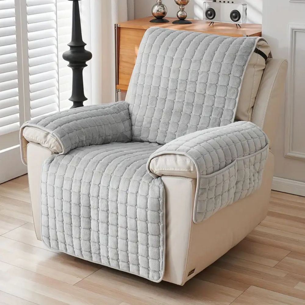 Recliner Cover - Soft Microfiber, Non-Slip Fit & Storage Pocket 0
