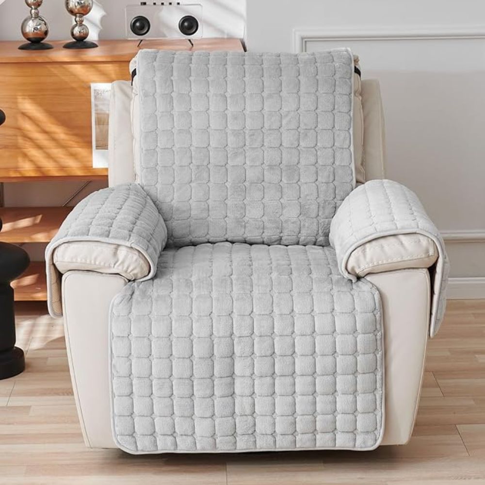 Recliner Cover - Soft Microfiber, Non-Slip Fit & Storage Pocket 2