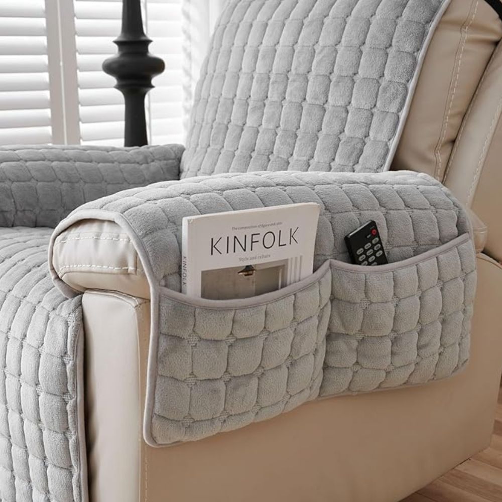 Recliner Cover - Soft Microfiber, Non-Slip Fit & Storage Pocket 6