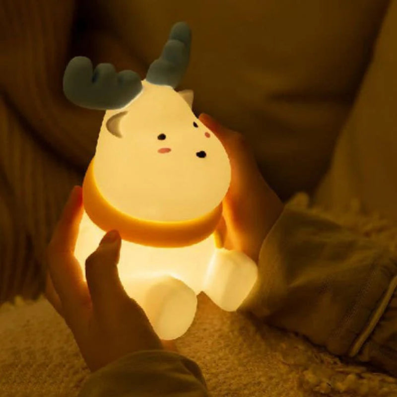 Reindeer Silicone Table Lamp - USB Rechargeable, Soft LED Night Light 2