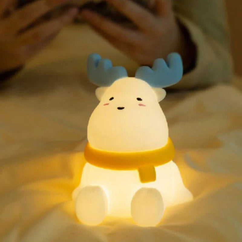 Reindeer Silicone Table Lamp - USB Rechargeable, Soft LED Night Light 5