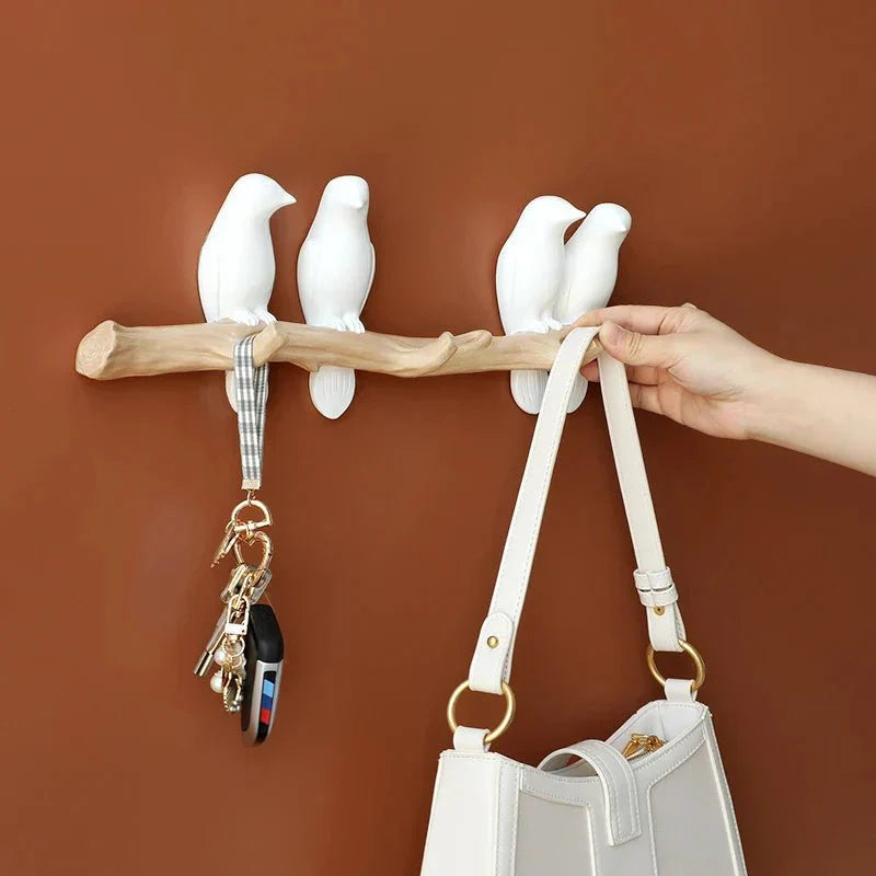 Resin Wall Mounted Coat Rack - Unique Bird Design for Stylish Storage 3