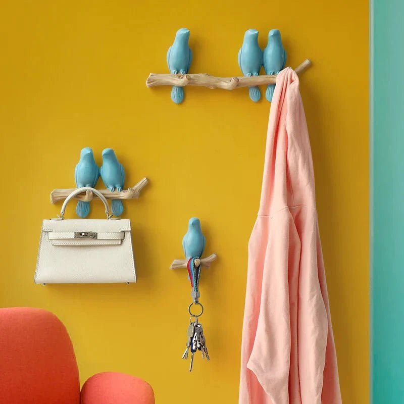 Resin Wall Mounted Coat Rack - Unique Bird Design for Stylish Storage 6