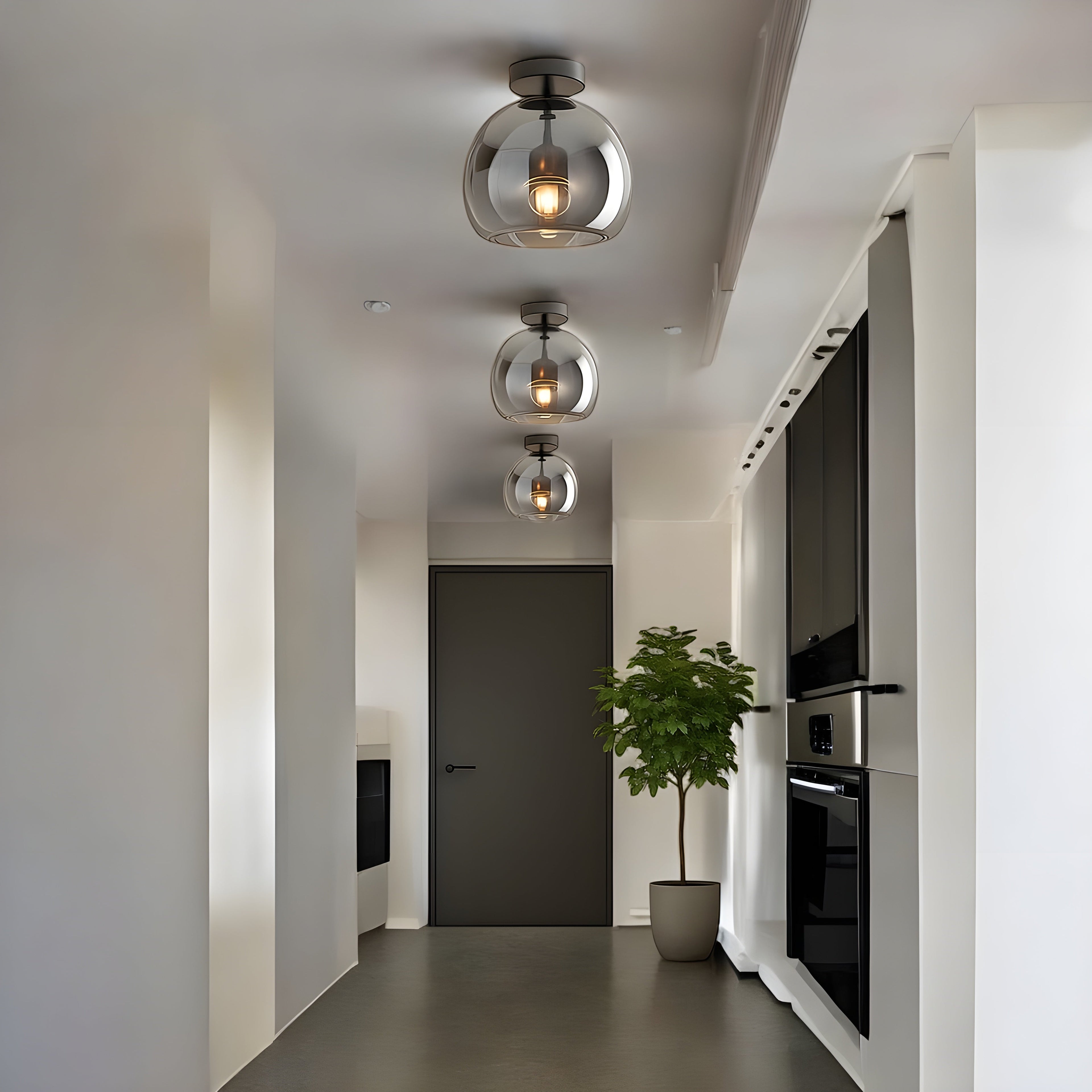 Retro Globe Flush Mount Ceiling Light - Vintage Style with LED Efficiency 7
