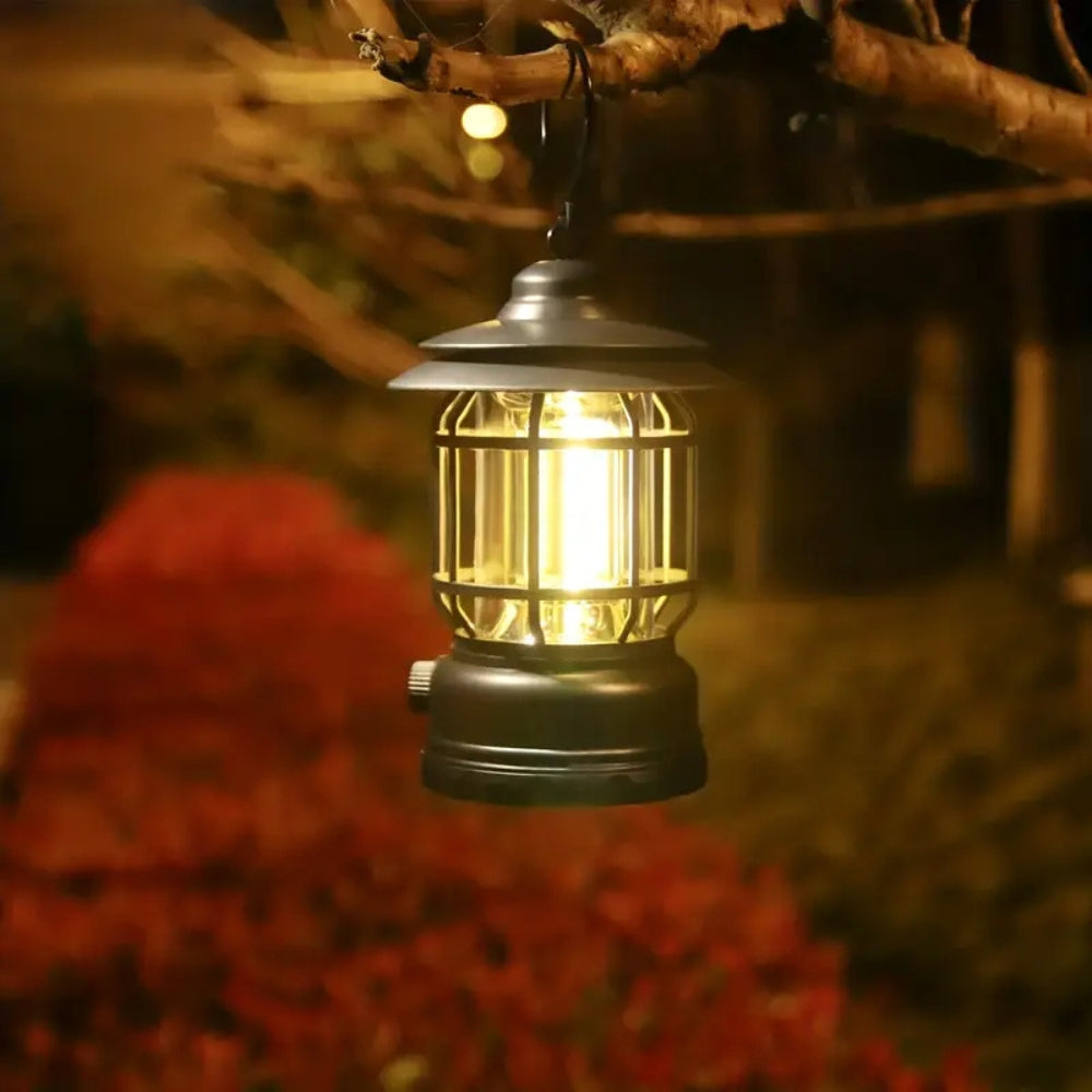 Retro Glow Camping Lantern - Dimmable LED Light for Indoor & Outdoor Use 1