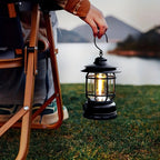 Retro Glow Camping Lantern - Dimmable LED Light for Indoor & Outdoor Use 3