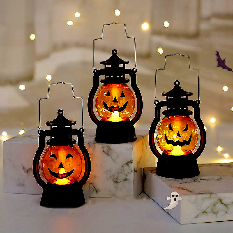 Retro Skull LED Night Light - Battery Operated Lantern for Ambient Decor 1