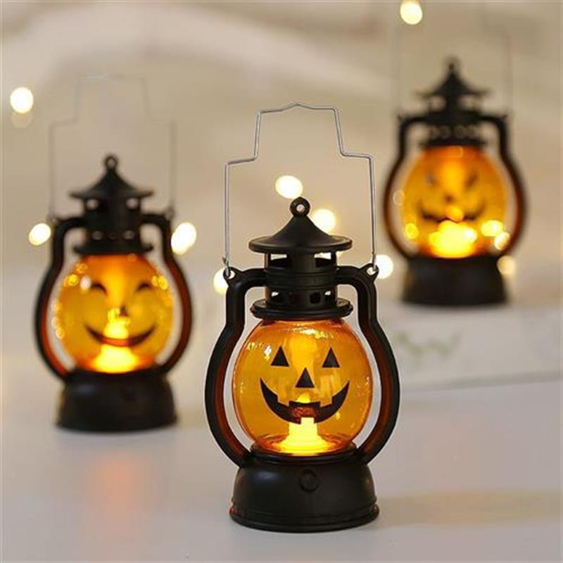Retro Skull LED Night Light - Battery Operated Lantern for Ambient Decor 4