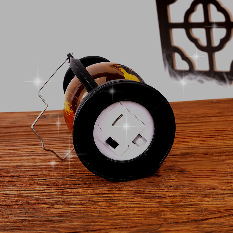 Retro Skull LED Night Light - Battery Operated Lantern for Ambient Decor 8