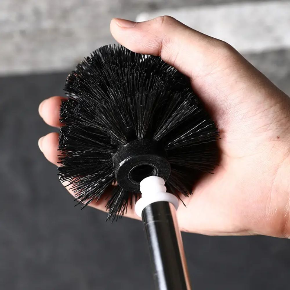 Retro Stone Ceramic Toilet Brush - Stylish Holder for Efficient Cleaning 4