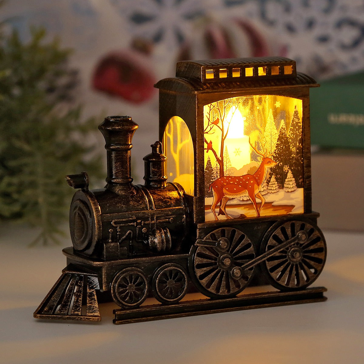 Retro Train LED Night Light - Festive Holiday Ambiance & Warm Glow 1