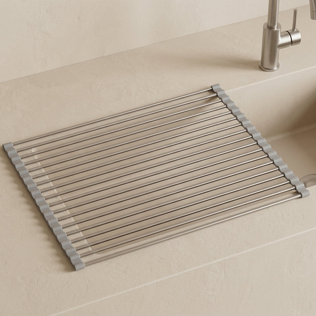 Roll Up Dish Drying Rack 304 Stainless Steel 18 x 9 Inch 1