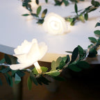 Rose Flower LED String Lights - Battery Operated, Warm White Glow, 5-20ft 4