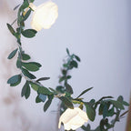 Rose Flower LED String Lights - Battery Operated, Warm White Glow, 5-20ft 8