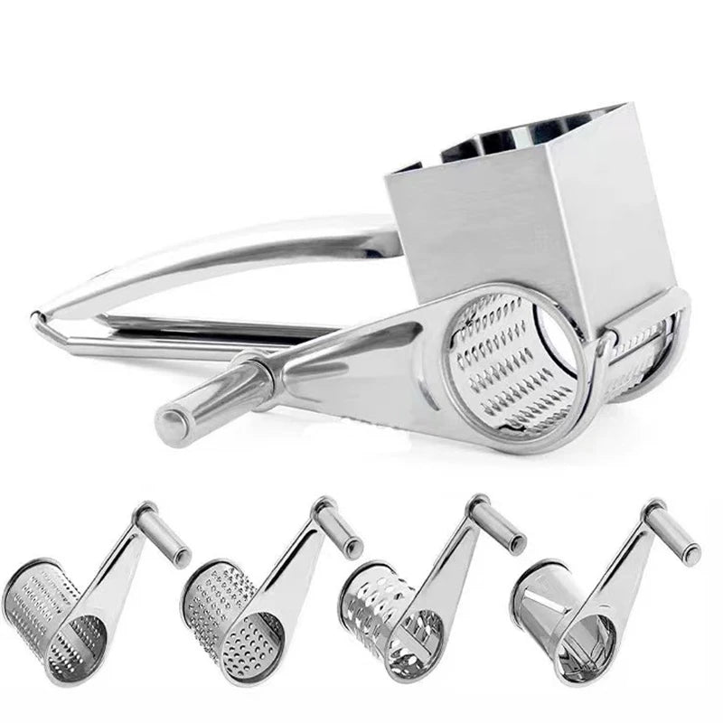 Rotary Cheese Grater - Effortless Grating with Interchangeable Drums 4