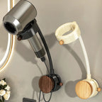 Rotating Hair Dryer Holder - Adjustable Wall Mount for Organized Storage 1