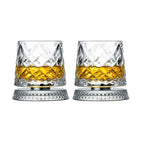 Rotating Whiskey Glasses Set - 360° Spin & Crystal Clarity for Bourbon 0