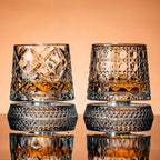 Rotating Whiskey Glasses Set - 360° Spin & Crystal Clarity for Bourbon 2