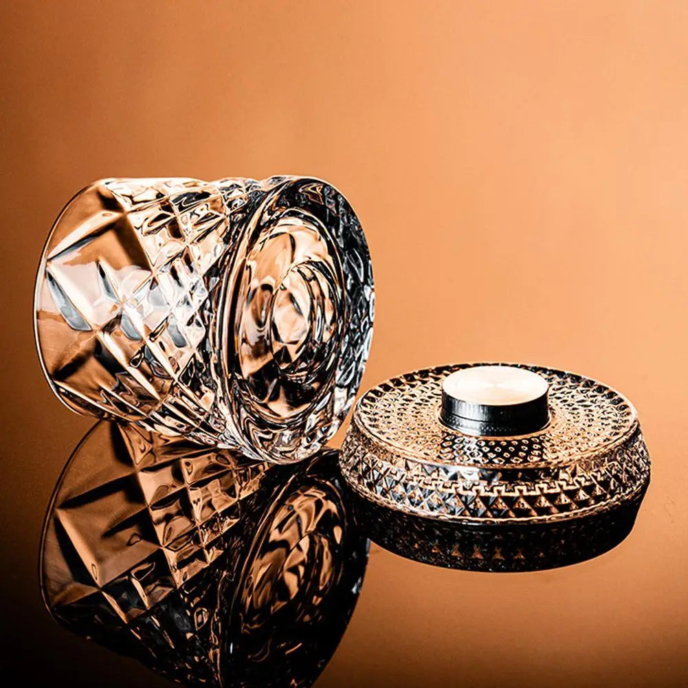 Rotating Whiskey Glasses Set - 360° Spin & Crystal Clarity for Bourbon 5
