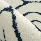 Rug Black and White Washable 60x90cm or 80x120cm Non Slip Backing 5