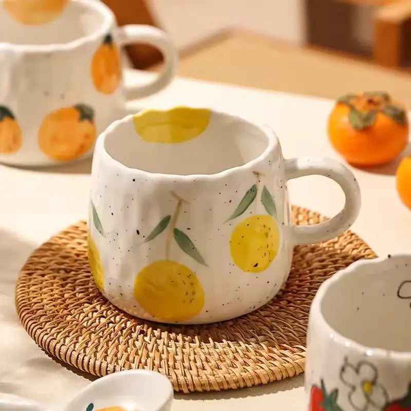 Rustic Ceramic Mug - Durable Drinkware for Hot Beverages 3