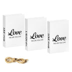 Rustic Decorative Book Stack with Uplifting Phrases for Home Decor - Soft White with Twine Accent 0